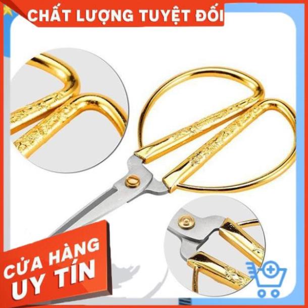 [ Bán Lẻ Giá Sỉ ] Kéo Cắt Thực Phẩm, Kéo Cắt Gà Cán Vàng Vảy Rồng Siêu Bén