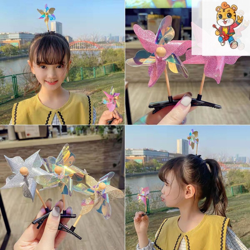 Kẹp Tóc Hình Cối Xay Gió Dễ Thương Dành Cho Bé