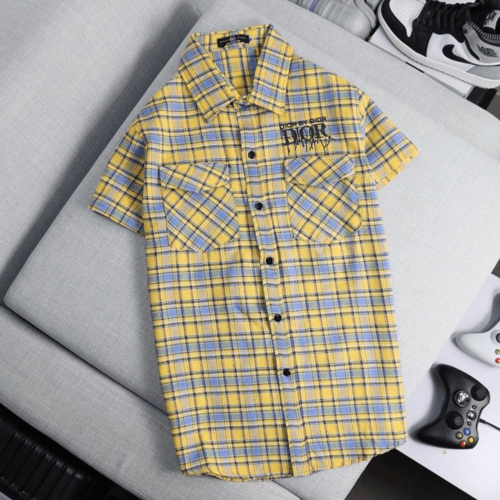 (Free Ship) Áo Sơ Mi Nam Caro Nỉ Tay Ngắn Xịn Xò Cá Tính Đẳng Cấp Lịch Lãm Chất Vải Mềm Mịn HOt Trend CB