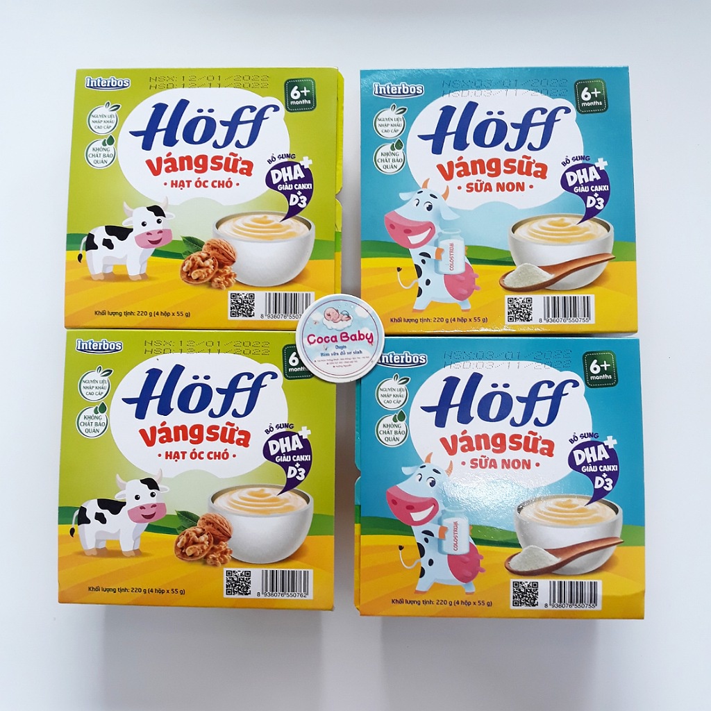 Váng sữa cao cấp HOFF vỉ 4 hộp 220g date luôn mới⚡ FREE SHIP