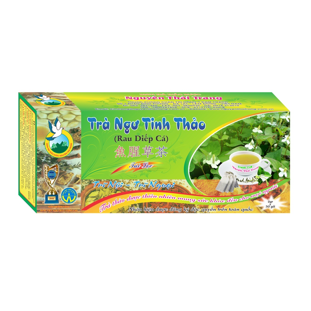 Trà Ngư Tinh Thảo (Rau Diếp Cá) - Hỗ Trợ bệnh Trĩ (Hộp 50 Túi Lọc X 2g)- Nguyên Thái Trang – Thảo Dược Thiên Nhiên