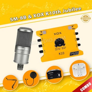 Combo Mic Livestream SM-8B, Sound Card XOX K10th Jubilee