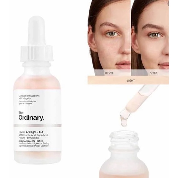 Tinh chất tẩy tế bào chết The Ordinary Lactic Acid 5% + HA (30mL)