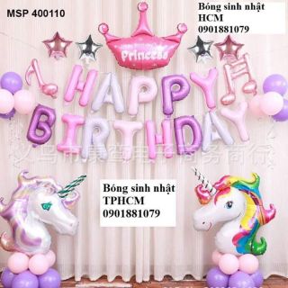 Set bóng sinh nhật ngựa Pony