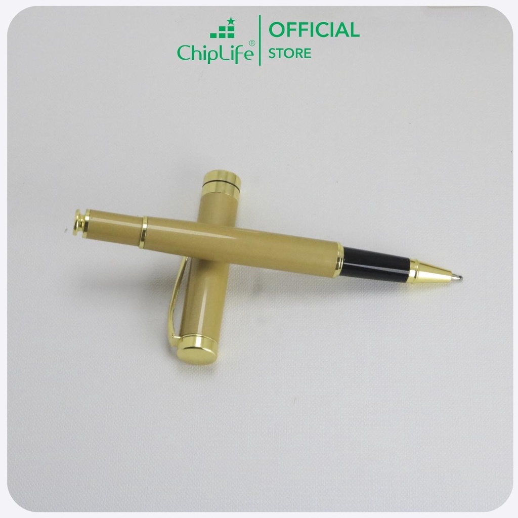 Bút ký cao cấp CHIPLIFE BC028 khắc tên - màu vàng ngòi 0.5mm mực xanh