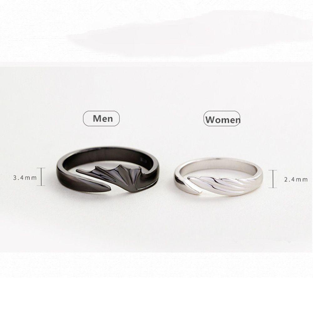 Nhẫn Hở Hình Cánh Thiên Thần Và Ác Quỷ Thời Trang Cho Cặp Đôi