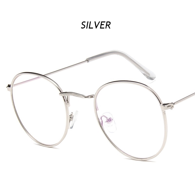 (KIQI-FASHION) COD Mắt kính gọng tròn chống ánh sáng xanh phong cách Hàn Quốc thời trang cho nam và nữ