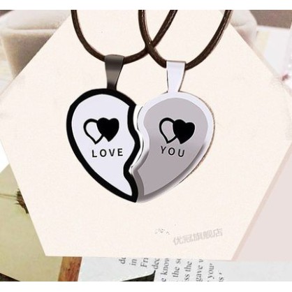 Dây Chuyền Cặp Đôi - Vòng Cổ Cặp Đôi - Love You [ FREE SHIP ]