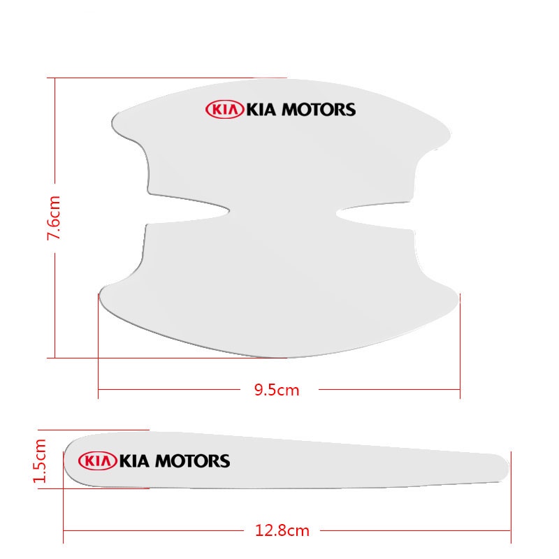 Bộ 8 miếng hình dán tay nắm cửa xe hơi cao cấp dành cho Kia Morning Seltos K3 Carens Forte Cerato Soluto