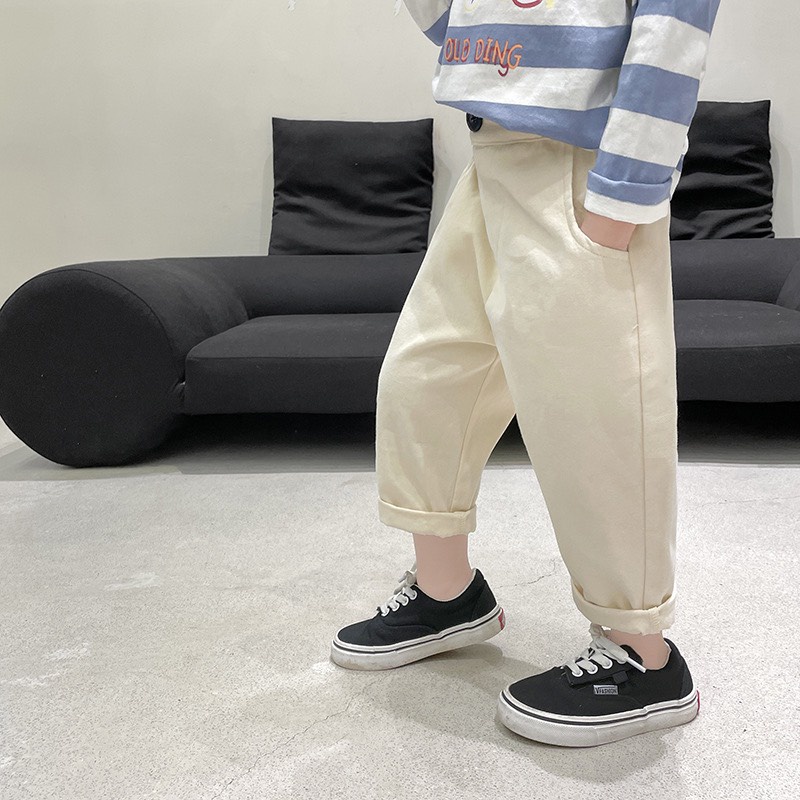 Quần kaki baggy phong cách Hàn Quốc cho bé Q595