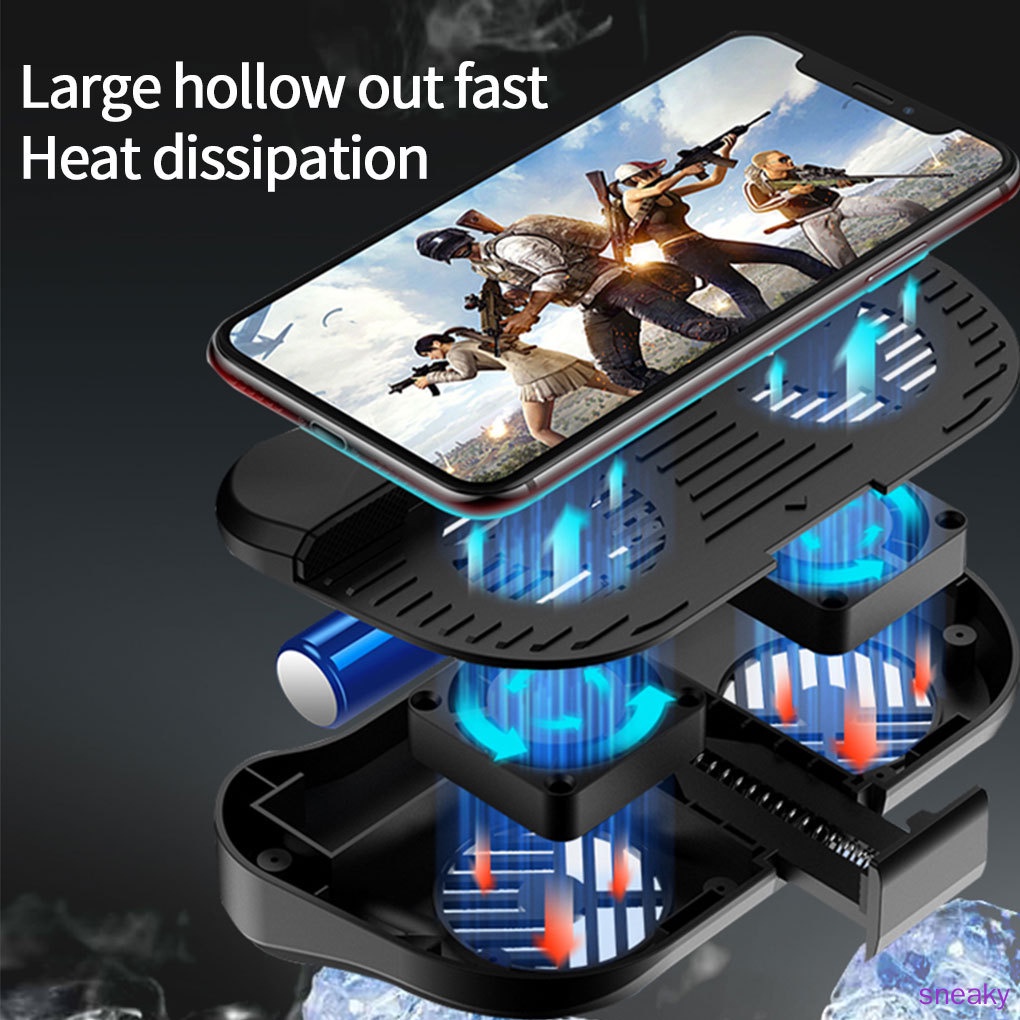 Quạt tản nhiệt làm mát chơi game có thể sạc lại cổng USB cho điện thoạ