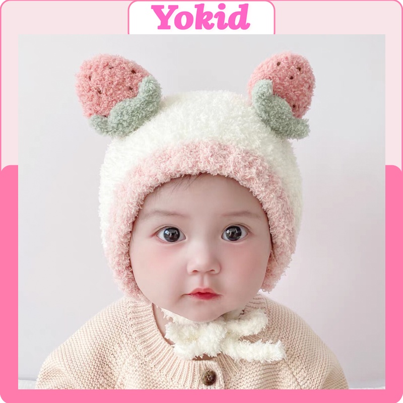 Mũ len lông cừu cho bé hình hoa quả cực dễ thương phù hợp trẻ em từ 3 đến 36 tháng tuổi - ML18