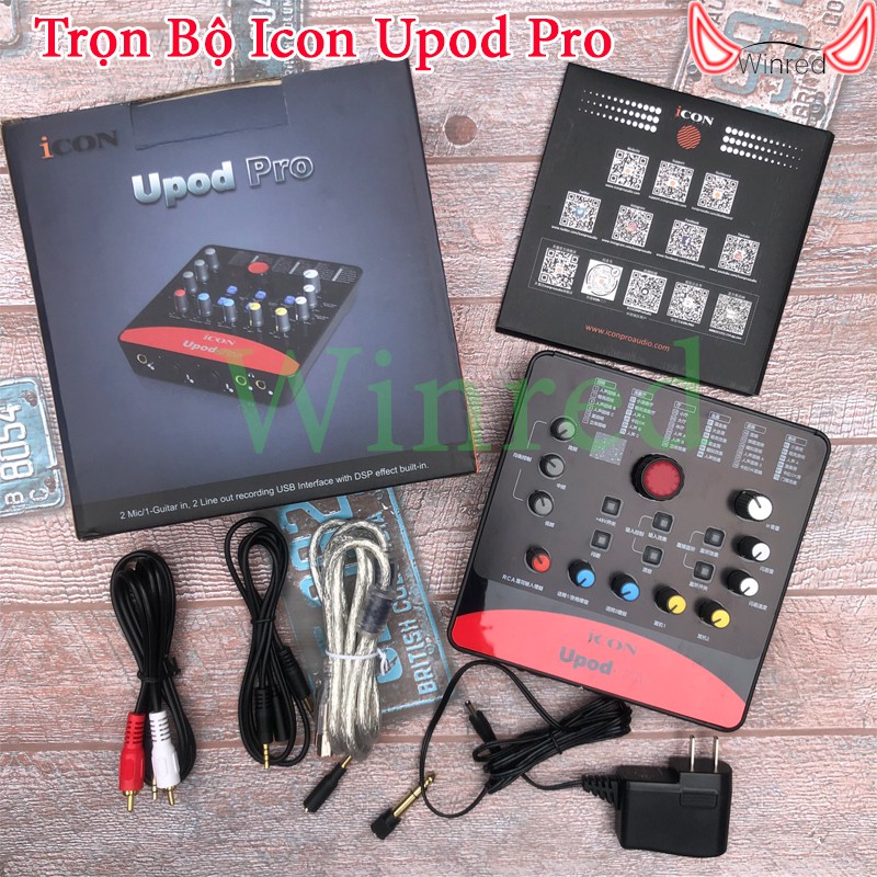 Combo mic thu âm TAK35 – Sound card Icon Upod Pro chân đế dây livestream MA2 dây mic 3m- Bộ mic livestream đầy đủ