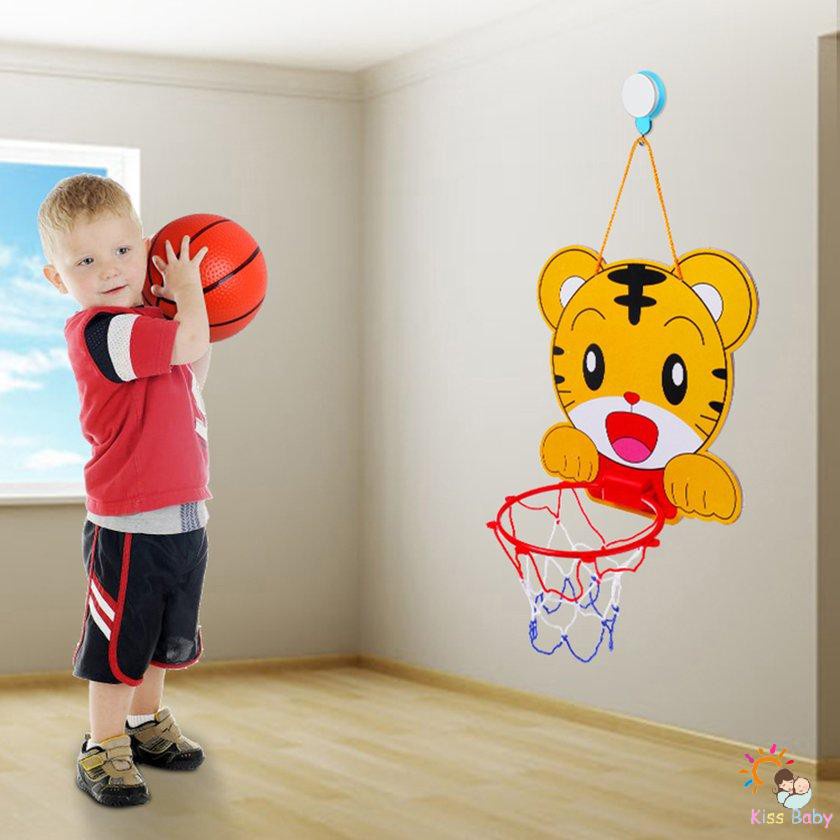 Đồ Chơi Bóng Rổ Kèm Giá Đỡ Kiểu Hoạt Hình Dễ Thương Cho Bé