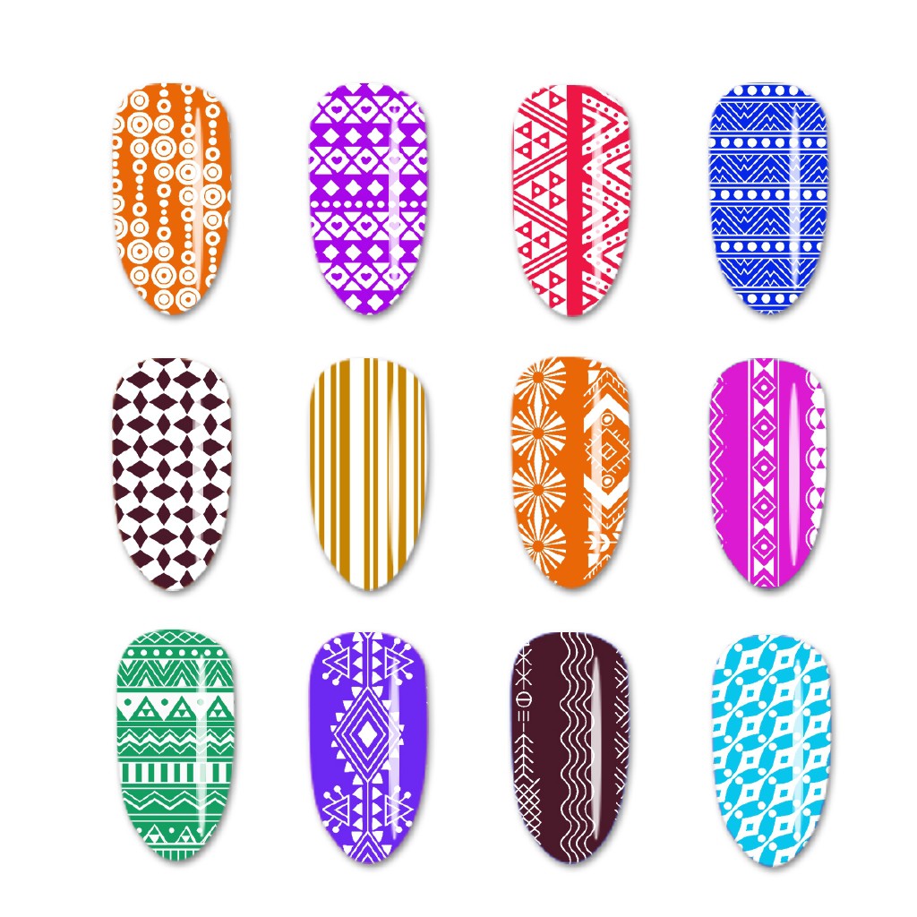 [Hàng mới về] Khuôn in trang trí móng tay nghệ thuật họa tiết độc đáo chất lượng cao tiện lợi