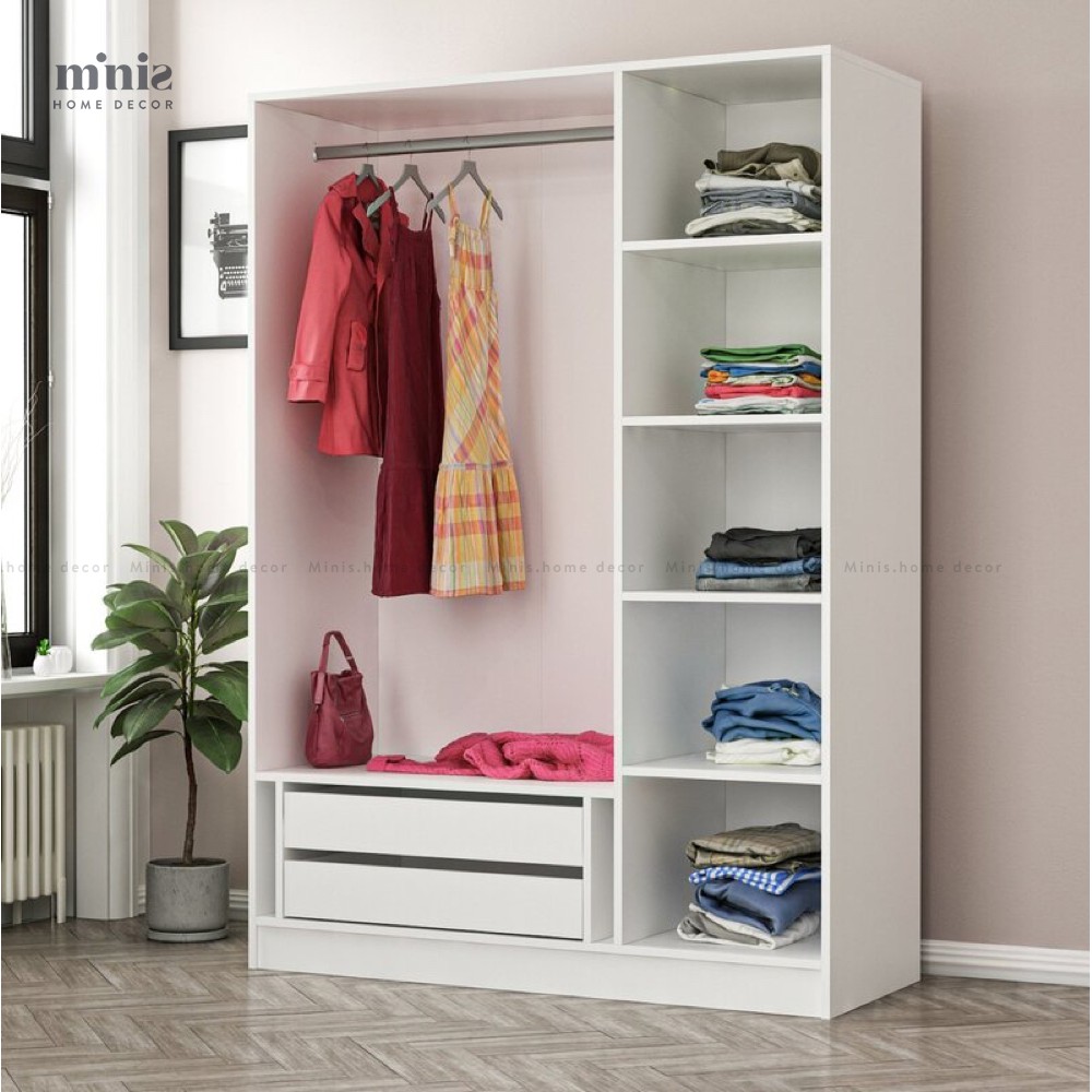 Tủ Quần Áo Gỗ Công Nghiệp Walk in Closet