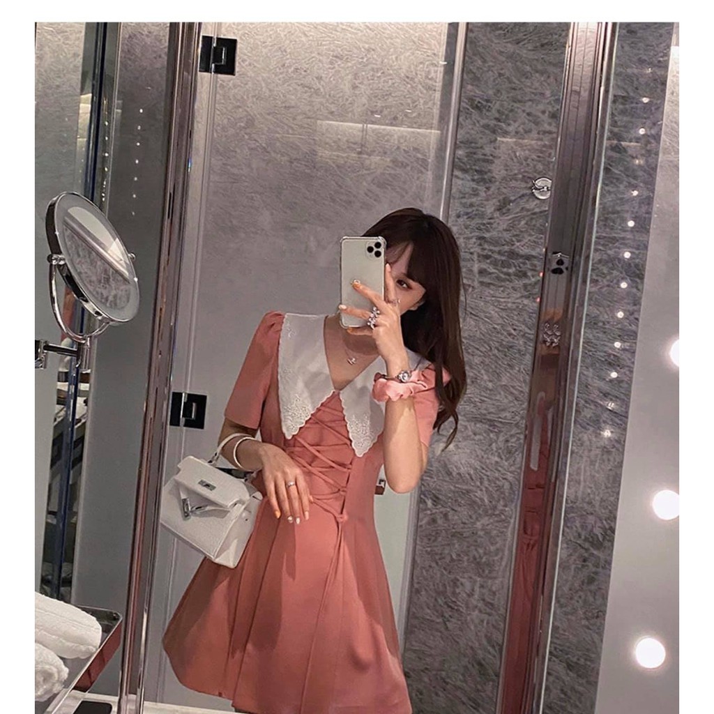 váy màu hồng đan dây trước ( ROSE DRESS) | BigBuy360 - bigbuy360.vn