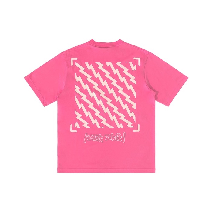 5THEWAY /public icon/ ZIGZAG NEW TEE in PINK aka Áo Thun Hồng Tay Ngắn