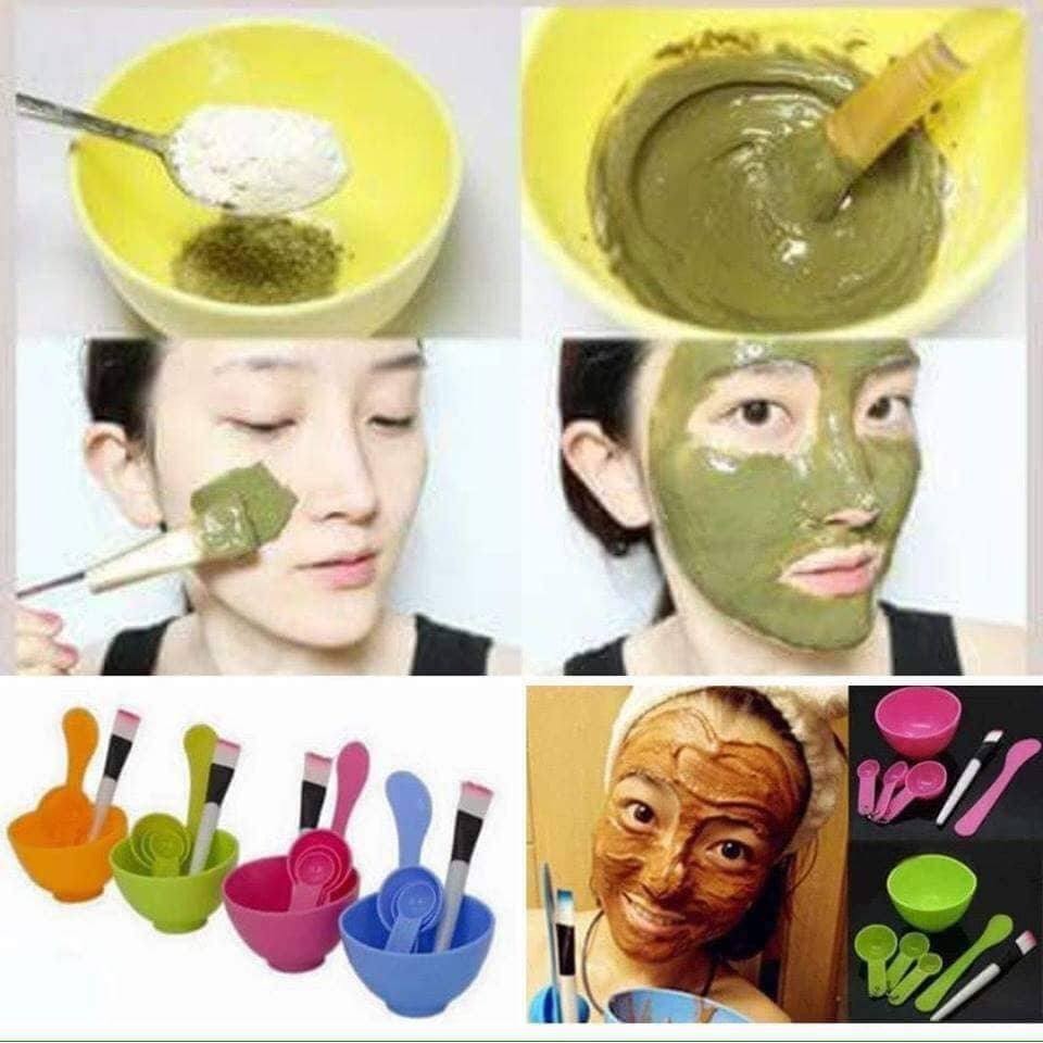 Bộ Chén Cọ Đắp Mặt Nạ 6 Món Cao Cấp Que Đắp Mask Set Chén Muỗng Cọ Nhựa Trộn Mặt Nạ (Giao Màu Ngẫu Nhiên)