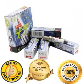 Bộ 4 Bugi Denso Platinum chân ngắn PK20TT cho xe ôtô Camry, Vios , Altis