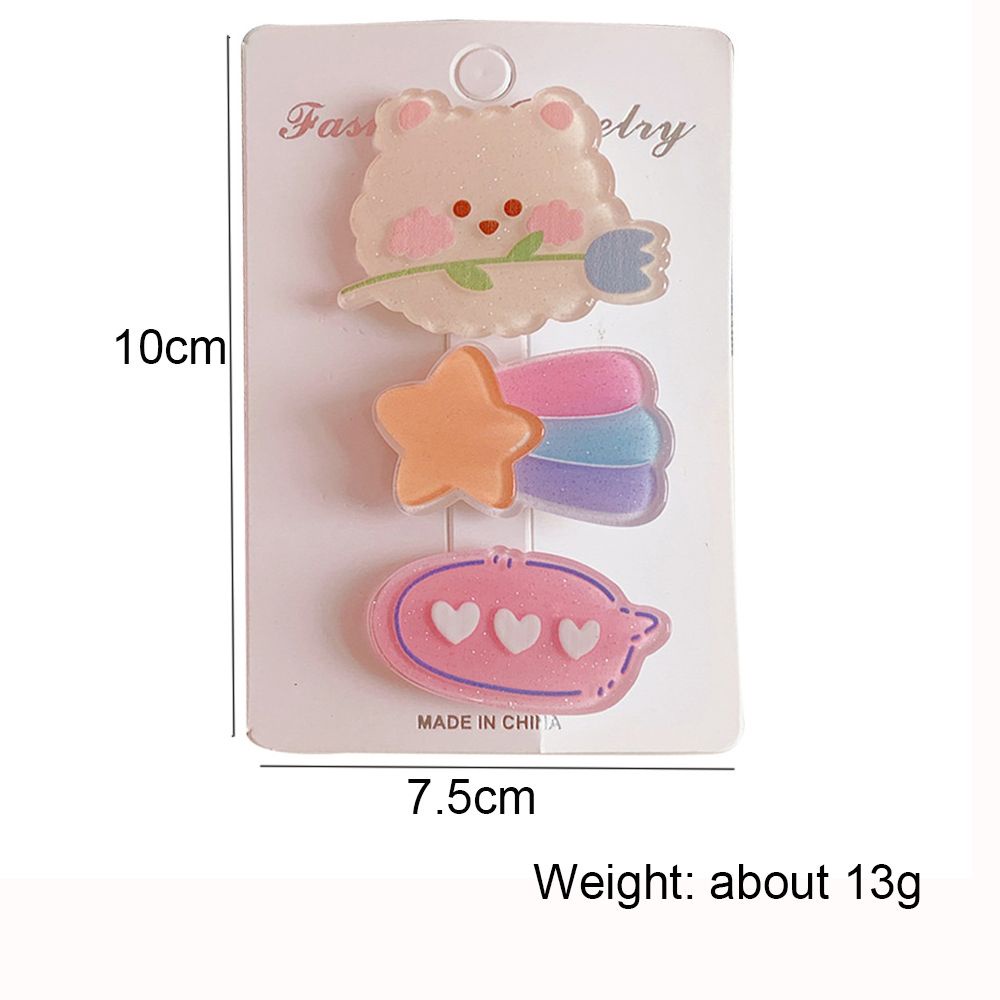 Kẹp Tóc Bằng Acrylic Hình Thỏ Hoạt Hình Đáng Yêu Cho Nữ