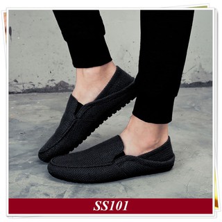 [ SIÊU RẺ ] Giày Lười Nam Hàn Quốc Full Đen [ Shop Yêu Thich ]