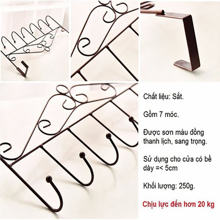 Combo 5 móc treo sau cửa thông minh