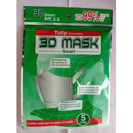 KHẨU TRANG TULIP 3D MASK CAO CẤP ( gói 5 chiếc) cho trẻ trên 8 tuổi