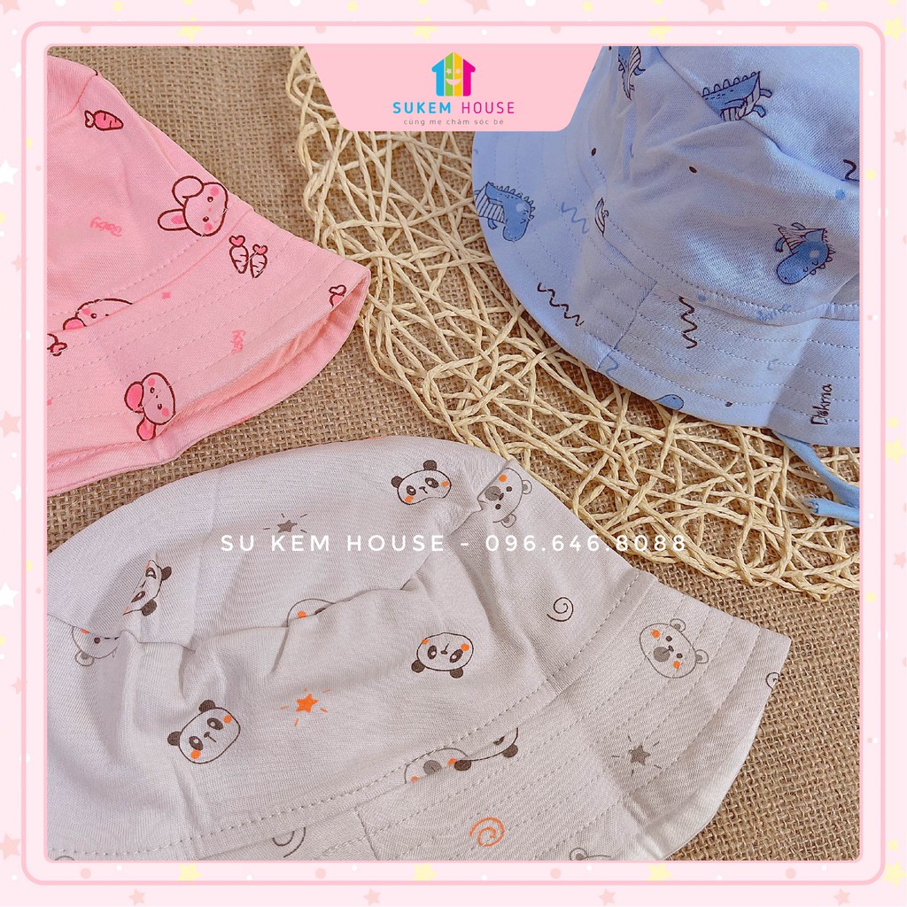 Mũ vải rộng vành cho bé trai/bé gái Dokma DS186 họa tiết xinh xắn 😍