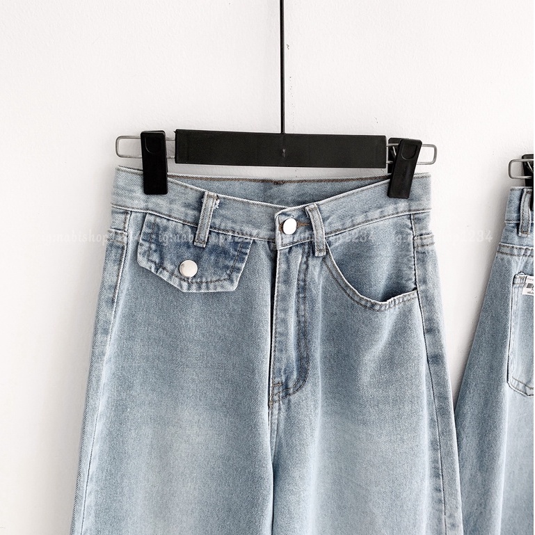 Quần Ống Rộng Jean Nữ Cạp Cao - Nabishop1234 Mã 3193  (ẢNH THẬT) | BigBuy360 - bigbuy360.vn
