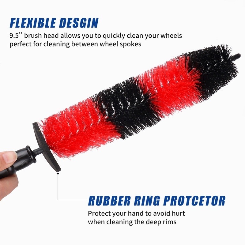 Chổi Cao Su Cán Dài Dùng Vệ Sinh Bánh Xe Hơi Tiện Dụng