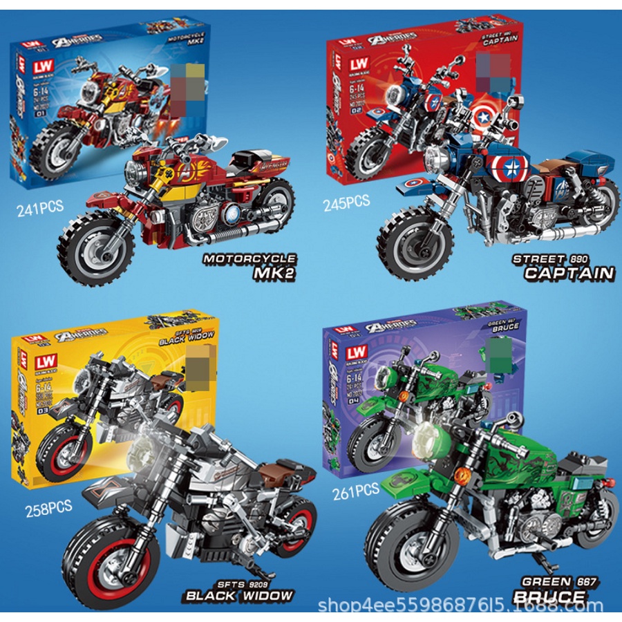 [Mã LIFE0704ALL giảm 10% đơn 50K] [300 CHI TIẾT] BỘ ĐỒ CHƠI XẾP HÌNH LEGO XE MÁY Phân Khối Lớn, LEGO MOTO, XE ĐUA