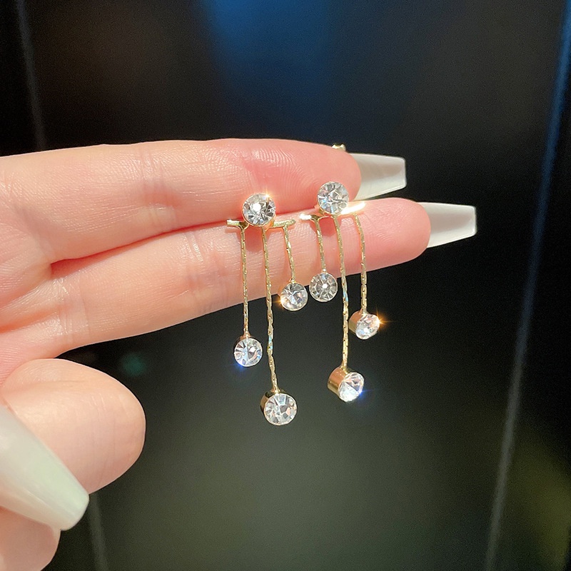 Bông Tai DạNg DàI HìNh Hoa ĐíNh Đá LấP LáNh