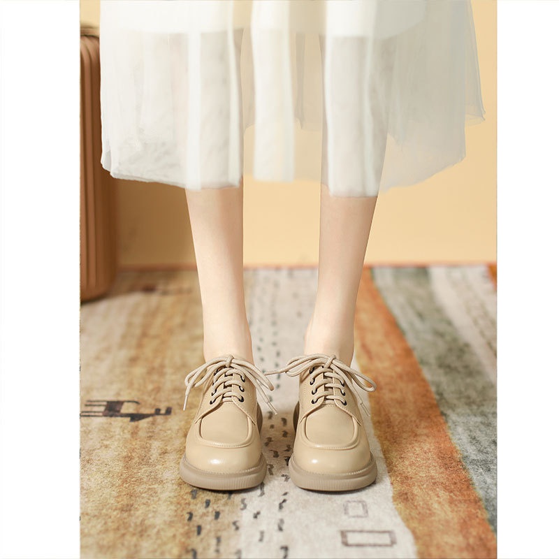 Giày Lười Da Đế Dày Thời Trang Hàn Quốc 2022 Cho Nữ