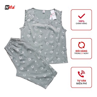 Bộ đồ sát nách quần lửng nữ, Set bộ chất đũi thái dày loại 1 MS:009