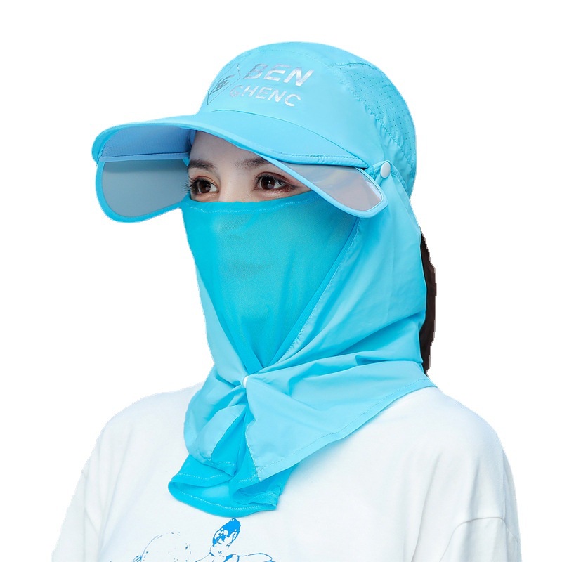Nón Chống Nắng Kèm Tấm Che Mặt Thời Trang Mùa Hè Cho Nữ