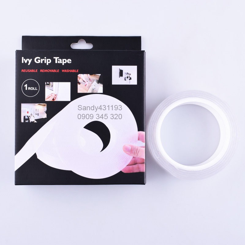 Băng keo 2 mặt SIÊU DÀY 2mm Ivy GRIP TAPE đa năng siêu dính