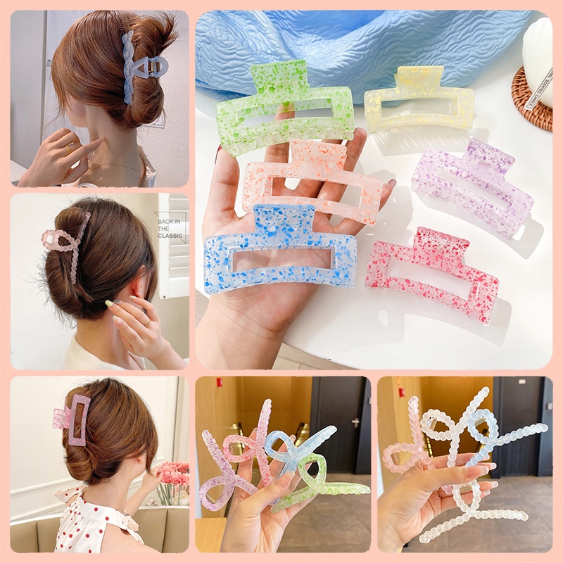 Kẹp tóc trong suốt đơn giản ngọt ngào phong cách hàn quốc 24 kiểu tùy chọn dành cho nữ