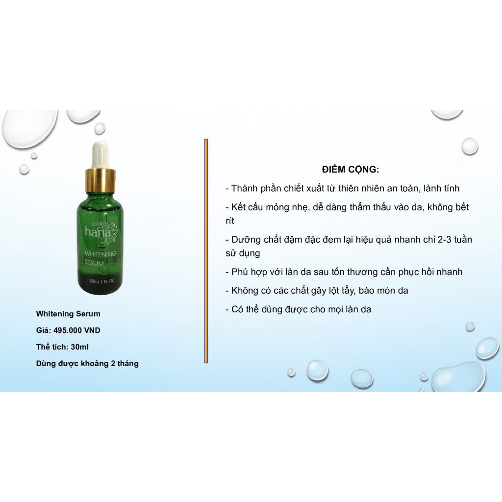 Serum Riori Hana - Tinh Chất Dưỡng Ẩm Trắng Bóng Phục Hồi Da 30ml - Havi68 Shop