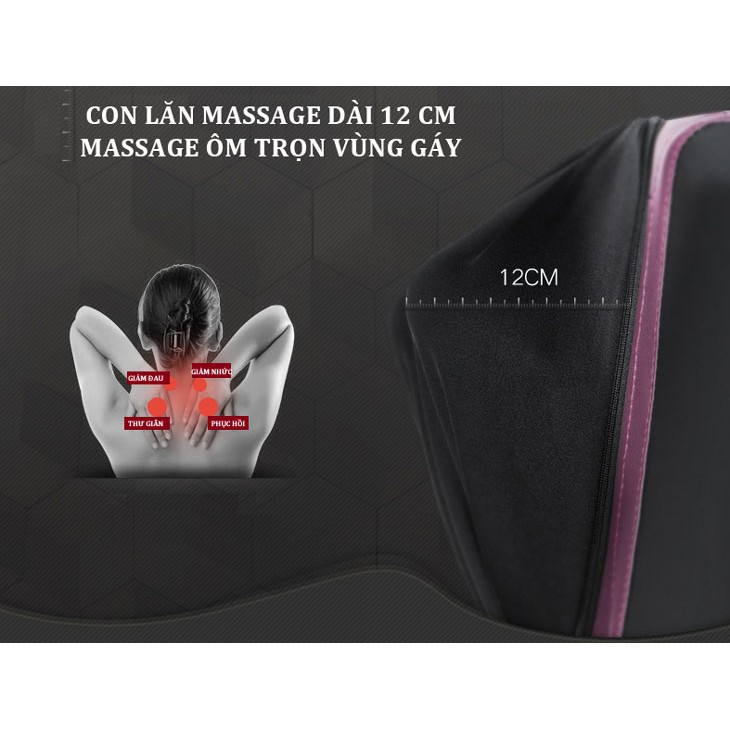 Đệm massage toàn thân 6D1 Nhật Bản túi khí “kép” tràn hông và đùi