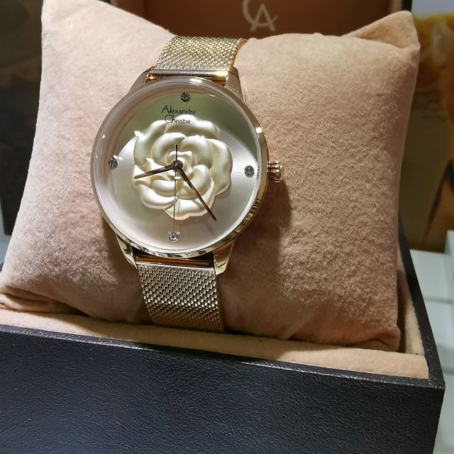 Đồng hồ đeo tay nữ hiệu Alexandre Chrities 2723LHBRGRG