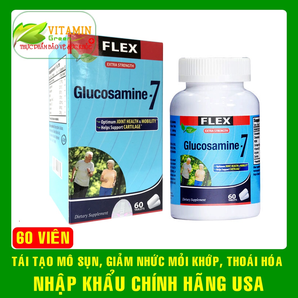 Viên uống bổ xương khớp FLEX Glucosamine-7 Nature Gift tái tạo mô sụn, giảm nhức mỏi khớp | Nhập khẩu chính hãng Mỹ