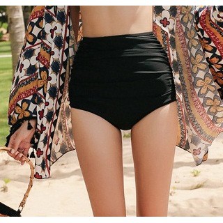 Lẻ Quần lưng cao vừa, nhún bụn, Đen trơn, M | BigBuy360 - bigbuy360.vn