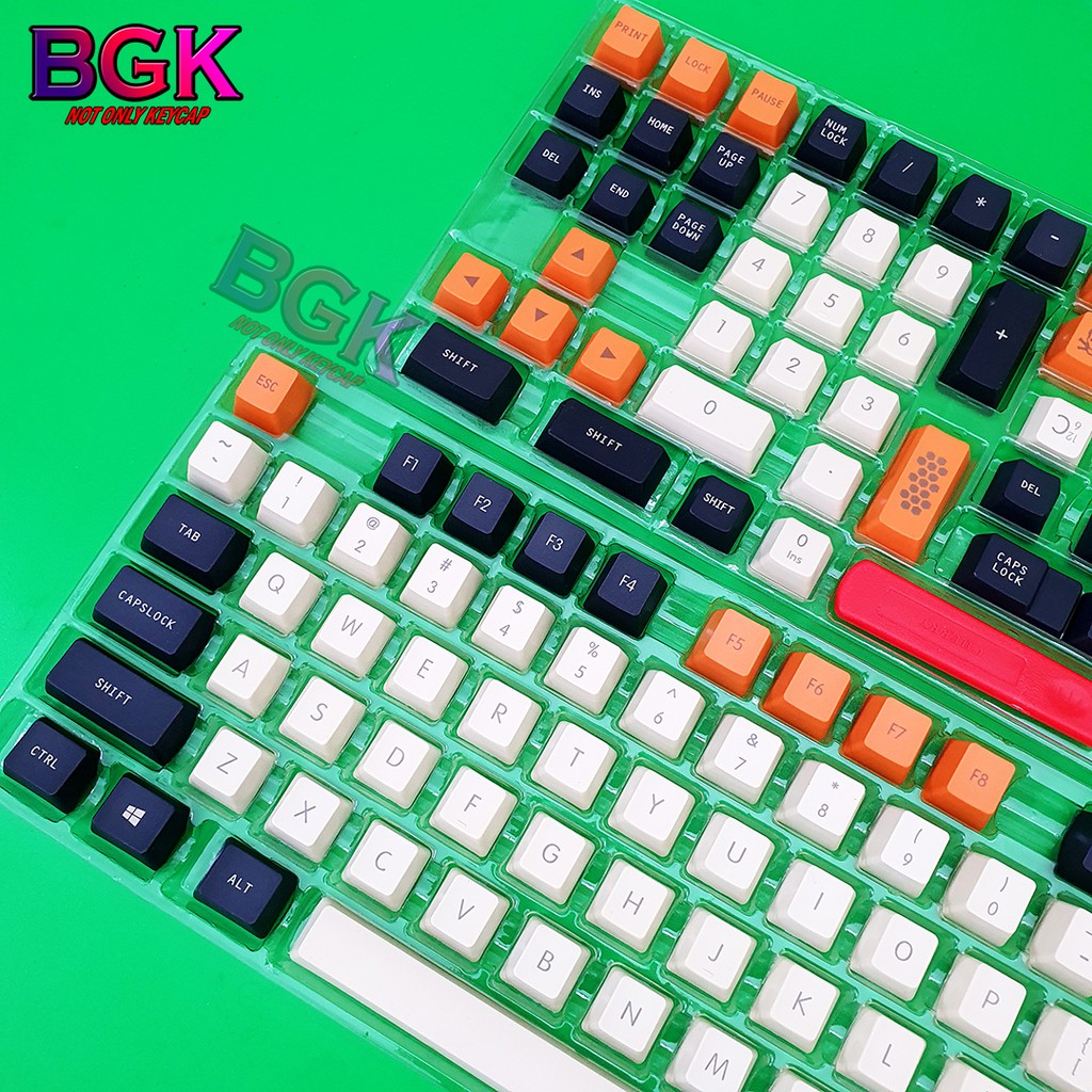 Bộ Keycap Carbon 140 nút Thick PBT OEM Profile Lazer Cần được layout 68,84,98..v..v