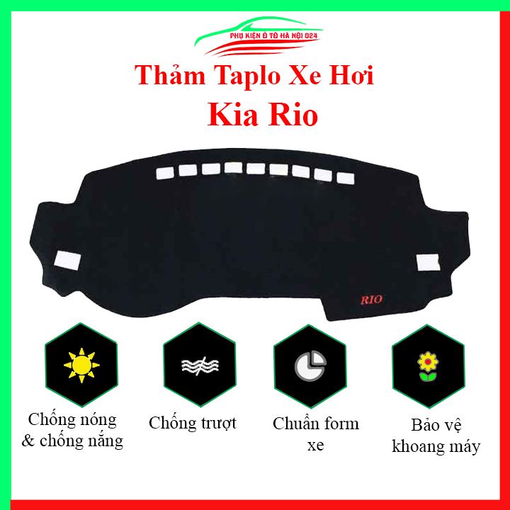 Thảm taplo xe ô tô Kia Rio 2012-2020 chống nắng nóng làm mát xe mở rộng tầm nhìn