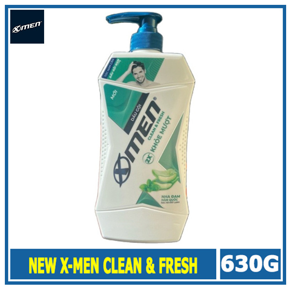 Dầu gội Xmen Clean & Fresh 2X Khoẻ Mượt 630gr - [Nha đam Hàn Quốc]