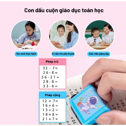 Máy in con lăn tạo phép tính cộng trừ, máy tạo phép tính đơn giản ra bài tập cho bé học toán