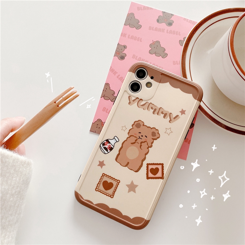 Ốp lưng iphone imd new bánh gấu 5/5s/6/6plus/6s/6splus/7/7plus/8/8plus/x/xr/xs/11/12/pro/max/plus/promax - Awifi Q1-6 | BigBuy360 - bigbuy360.vn