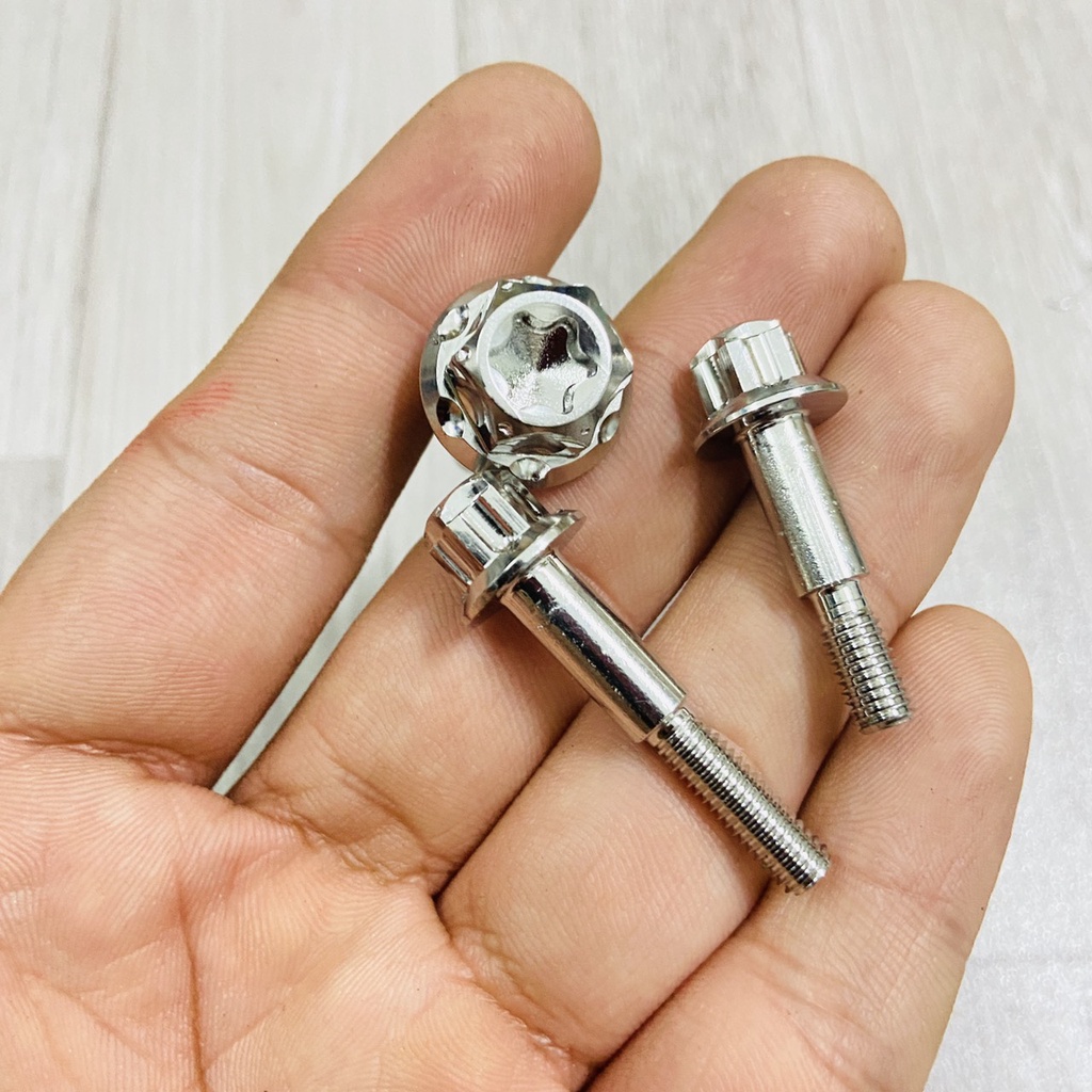 (CHUYÊN ỐC KIỂU XE MÁY) BỘ 03 ỐC SALAYA GẮN CỐT TAY THẮNG XE VARIO, HONDA VARIO SIÊU SÁNG BÓNG
