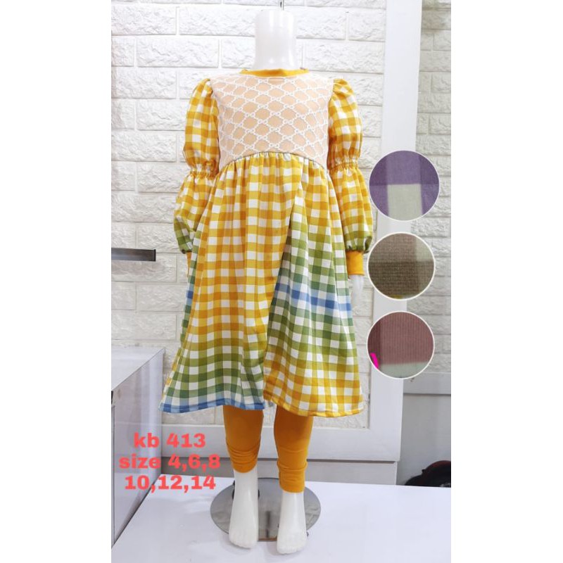 Kb413 Áo Dài Trẻ Em Size 4-9 Tuổi
